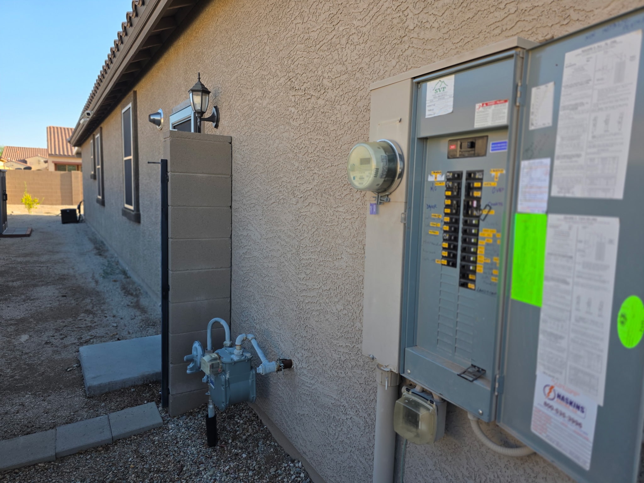 Example electrical panel photo — open the hinged door and show the breakers